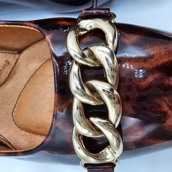 Sofft Tortoiseshell Print Pointed Toe Wedge Heel Size 7.5 - Picture 4 of 8